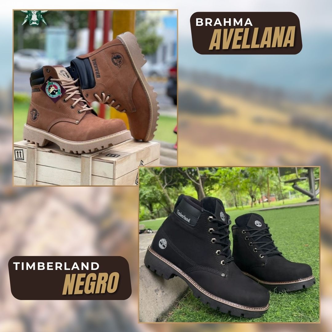 Combo Botas de Cuero Caballero