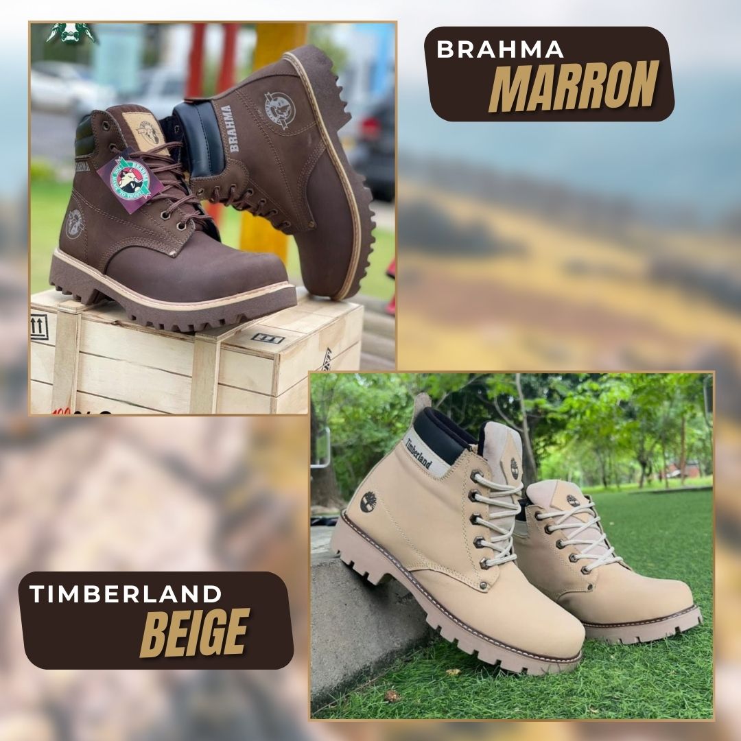 Combo Botas de Cuero Caballero