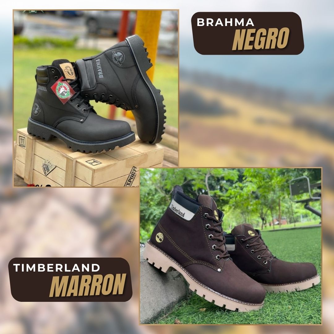 Combo Botas de Cuero Caballero